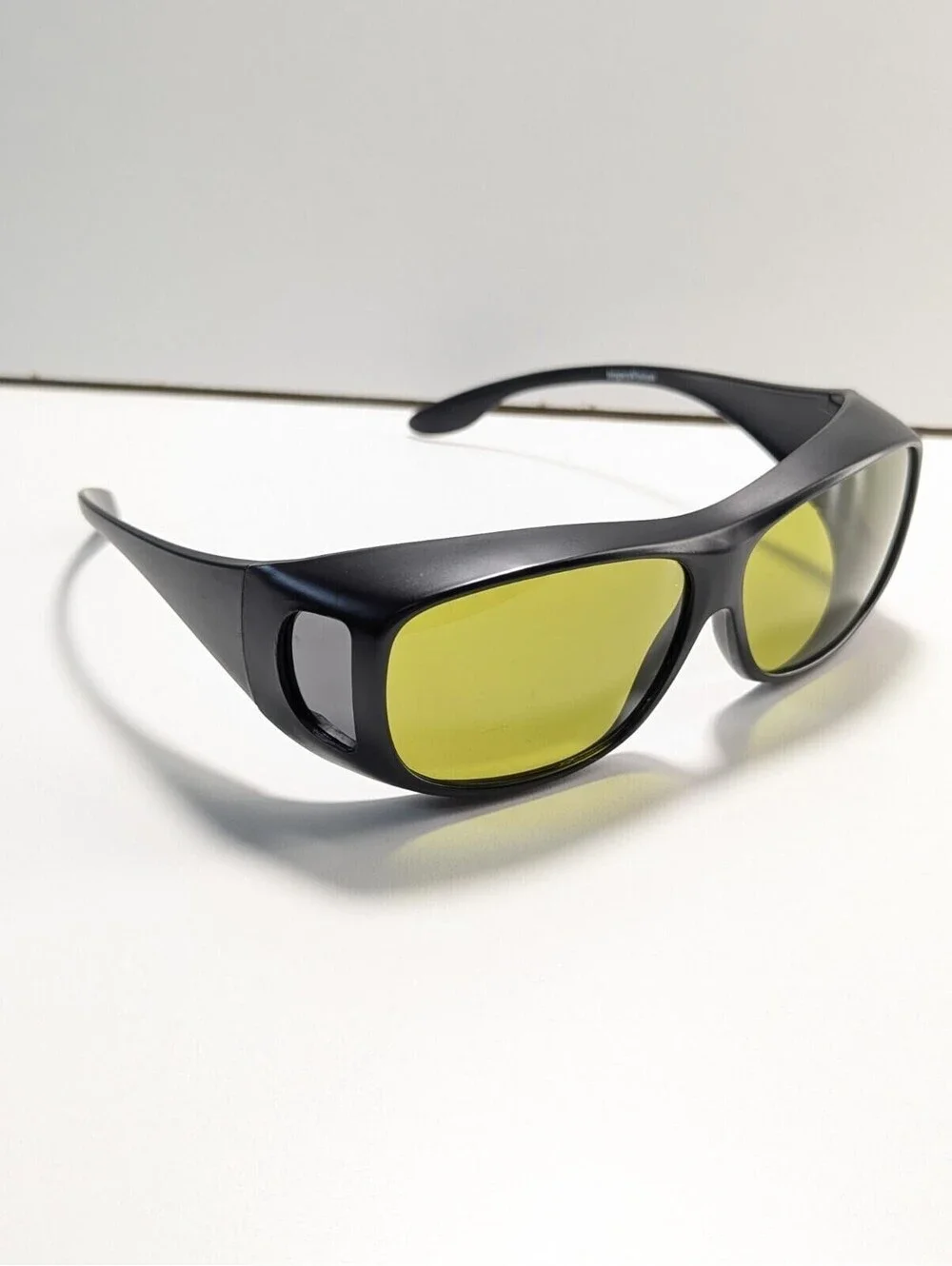 ImproVision C500 Fitover Sunglasses Greenish Lenses Black Frames Size: 63-12 450